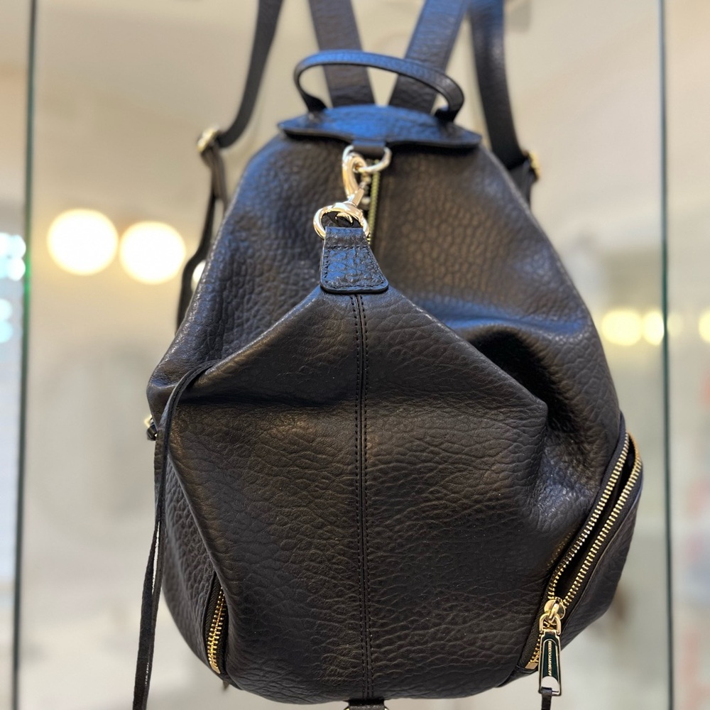 NWOT Rebecca Minkoff Black Julian Backpack with Gold Hardware - Picture 7 of 11